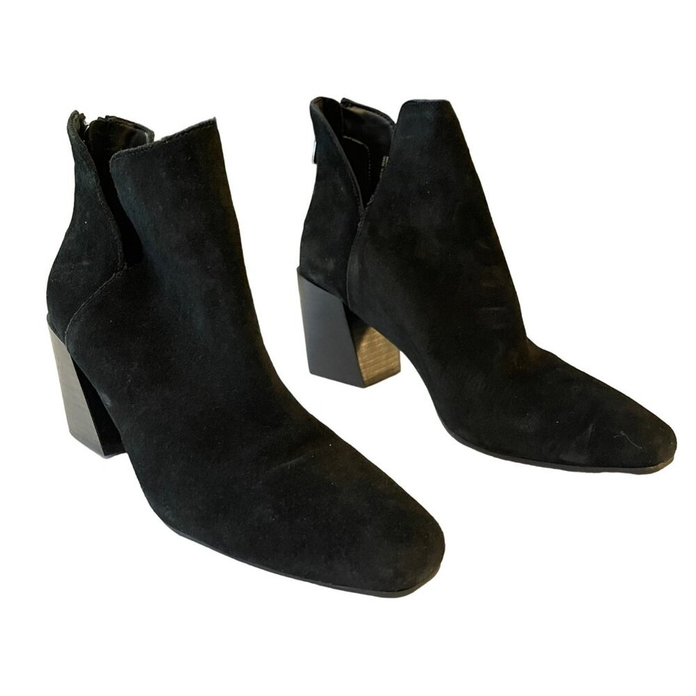 Blondo Waterproof Black Suede Ankle Boots Stasia Sz 10 NEW